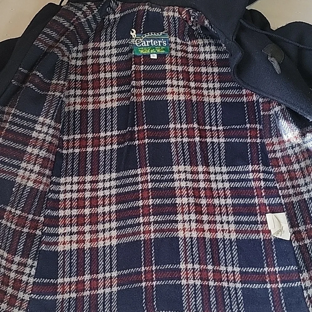 Boys Carter's Vintage Lined Hooded Jacket,‎ Navy, Size 5, Pre-Owned